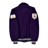 Marinette Athletics Delong College Varsity Jacket - Large Purple Wool