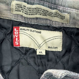 Levis Checked Overshirt - XL Beige Cotton