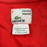 Lacoste Polo Shirt - 3XL Red Cotton