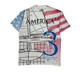 America'S Cup 1992 Hanes Graphic Aop T-Shirt - Large Multicoloured Cotton