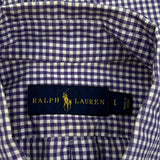 Ralph Lauren Checked Shirt - Large Purple Cotton
