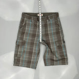 Levis Checked Cargo Shorts - 30W 11L Blue Cotton Blend
