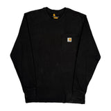 Carhartt Long Sleeve T-Shirt - Small Black Cotton