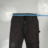 Dickies Carpenter Trousers - 33W 29L Black Cotton