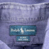 Blake Ralph Lauren Short Sleeve Shirt - 2XL Blue Linen