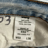 Levis Jeans - 31W 30L Light Wash Cotton