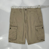 Levis Cargo Shorts - 34W 11L Khaki Cotton
