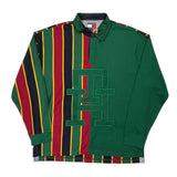 Anthony Ramos Tommy Hilfiger Striped Rugby Shirt - 2XL Green Cotton