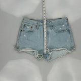 Levis Denim Shorts - 29W UK 10 Light Wash Denim