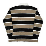 Perlis Striped Rugby Shirt - XL Black Cotton