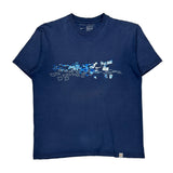 Sports Nike Graphic T-Shirt - Medium Blue Cotton