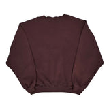 90S Blank Russell Athletic Sweatshirt - 2XL Burgundy Cotton Blend