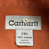 Carhartt Shirt - 2XL Orange Cotton
