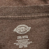 Dickies T-Shirt - 2XL Brown Polyester Blend