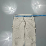 Dickies Carpenter Trousers - 33W 32L White Cotton