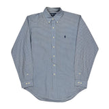 Yarmouth Ralph Lauren Checked Shirt - Medium Blue Cotton