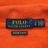 Polo By Ralph Lauren Slim Fit Polo Shirt - Large Orange Cotton