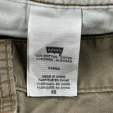 Levis Cargo Shorts - 32W 11L Khaki Cotton