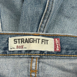 505 Levis Jeans - 34W 30L Light Wash Denim