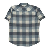 Oakley Checked Short Sleeve Shirt - Large Blue Cotton