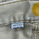 Carhartt Double Knee Carpenter Trousers - 32W 32L Beige Cotton
