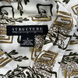 Structure Graphic Short Sleeve Shirt - Small Black Viscose