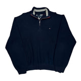 Tommy Hilfiger 1/4 Zip - XL Navy Cotton