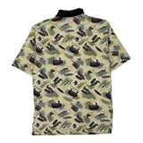 Points West Graphic Polo Shirt - Medium Multicoloured Cotton