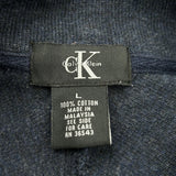 Calvin Klein 1/4 Zip - Large Blue Cotton