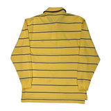 Tommy Hilfiger Striped Long Sleeve Polo Shirt - Small Yellow Cotton