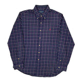 Ralph Lauren Checked Shirt - Large Navy Cotton