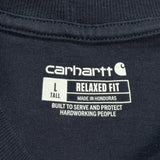 Carhartt Tall T-Shirt - Large Navy Cotton