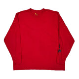 Carhartt Long Sleeve T-Shirt - 2XL Red Cotton
