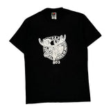 Moose Head Fruit Of The Loom Single Stitch T-Shirt - Medium Black Cotton Blend