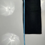 Wide Leg Unbranded Contrast Stitch Cargo Pants - 34W 29L Black Cotton