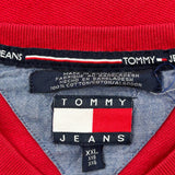 Tommy Jeans Striped T-Shirt - 2XL Red Cotton