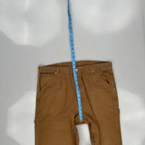 Wrangler Carpenter Pants - 35W 32L Brown Cotton Blend