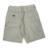 Lee Double Knee Carpenter Shorts - 32W 10L Beige Cotton