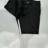 Wrangler Denim Shorts - 33W 9L Black Denim