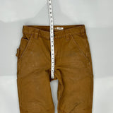 Carhartt Slim Fit Carpenter Trousers - 31W 30L Brown Cotton