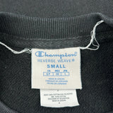 Reverse Weave Champion Spellout Sweatshirt - Small Black Cotton