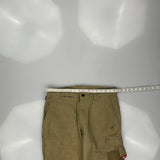 Unbranded Double Knee Cargo Trousers - 33W 32L Khaki Cotton