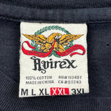 Avirex Long Sleeve T-Shirt - 2XL Gray Cotton