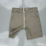 Carhartt Carpenter Shorts - 34W 10L Khaki Cotton Blend