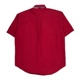 Tommy Hilfiger Short Sleeve Shirt - Large Red Cotton
