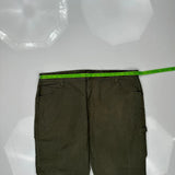 Dickies Cargo Carpenter Trousers - 40W 31L Green Cotton