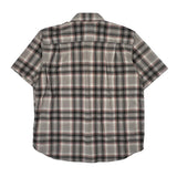 Carhartt Checked Short Sleeve Shirt - XL Grey Cotton