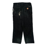 Carhartt Double Knee Carpenter Trousers - 36W 32L Black Cotton