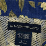 Exofficio Floral Hawaiian Shirt - Large Yellow Cotton