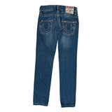 True Religion Contrast Stitch Jeans - 27W UK 6 Blue Denim